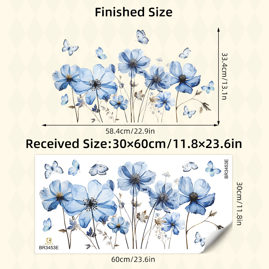 Adesivo de Parede Borboleta Az - Flower Wall Panel avaliação e preço