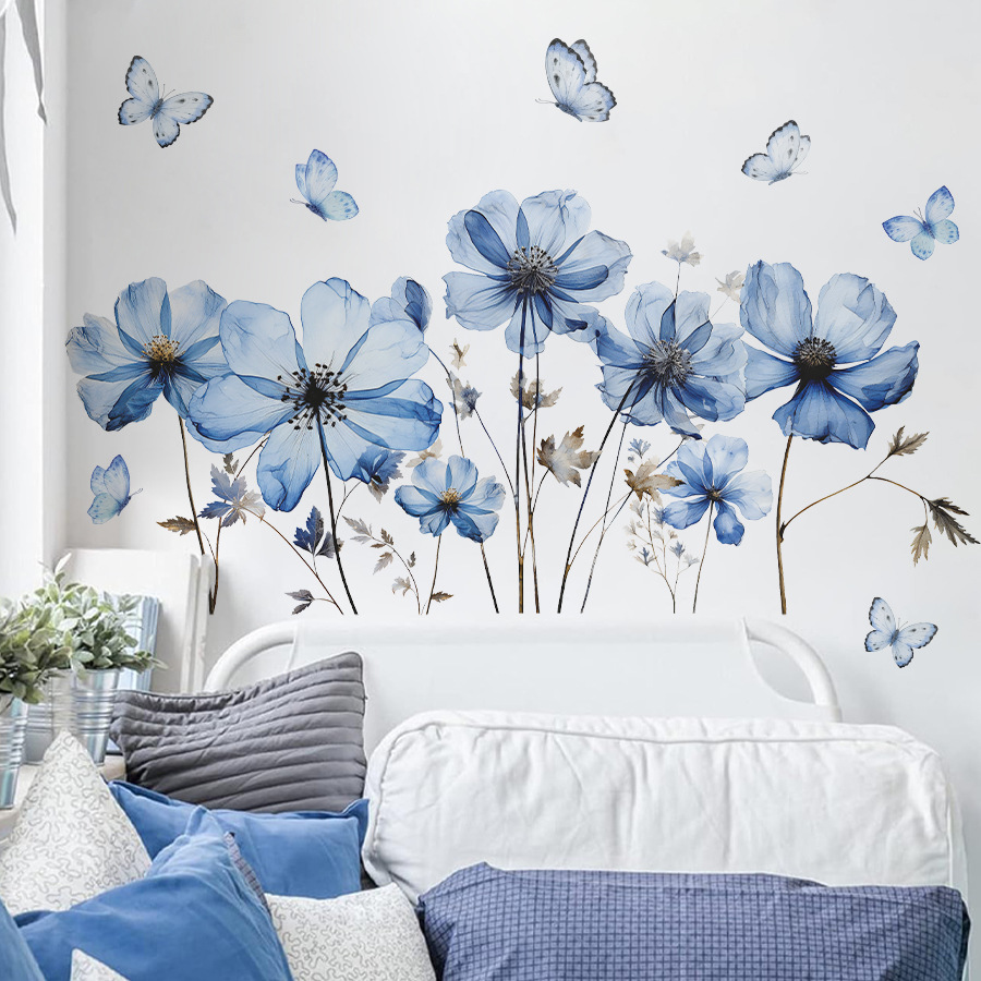 Adesivo de Parede Borboleta Az - Flower Wall Panel avaliação e preço