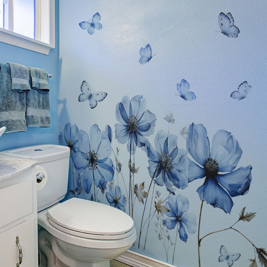 Adesivo de Parede Borboleta Az - Flower Wall Panel avaliação e preço
