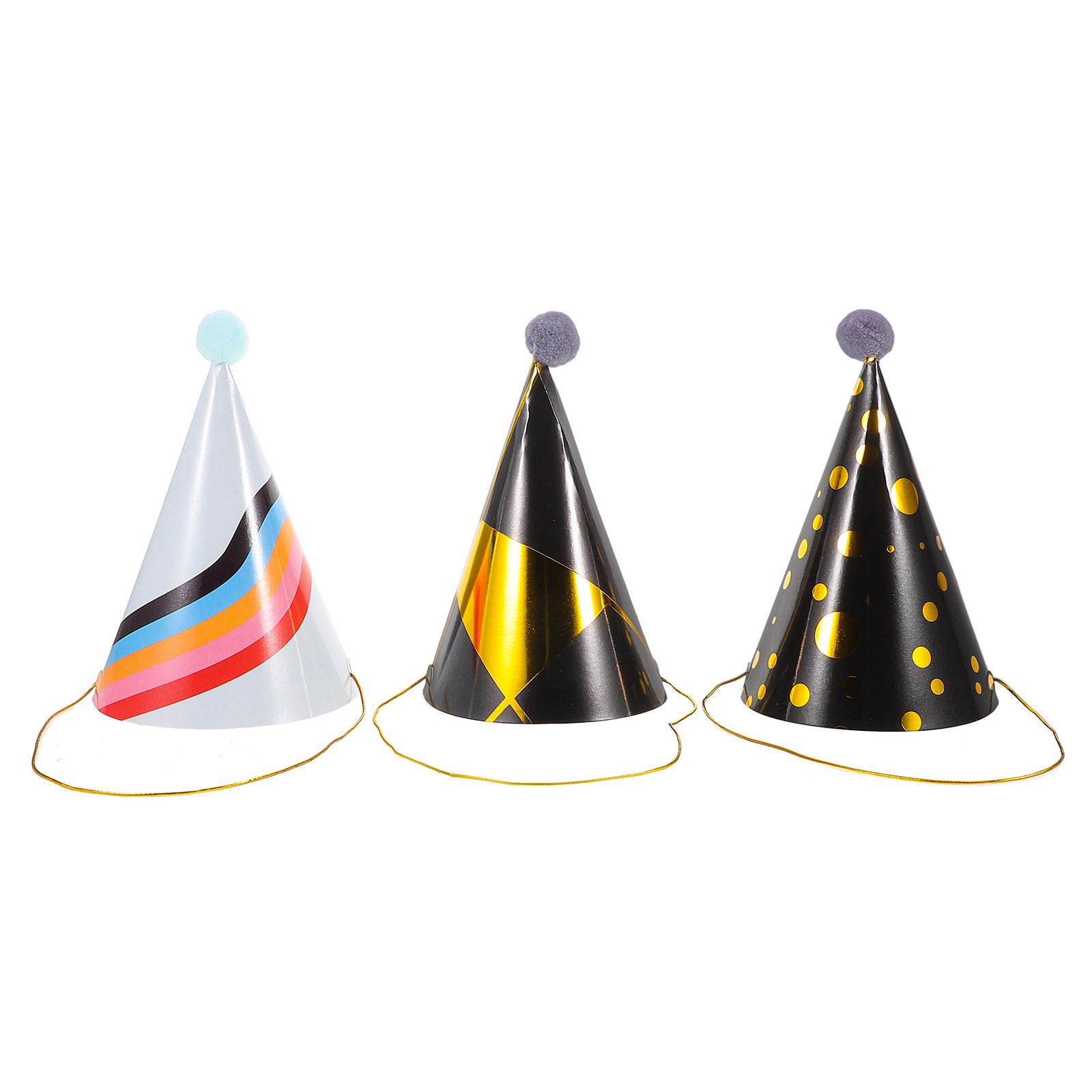 3 Peças de Chapéus de Aniversá - Party Hat Cone avaliação e preço