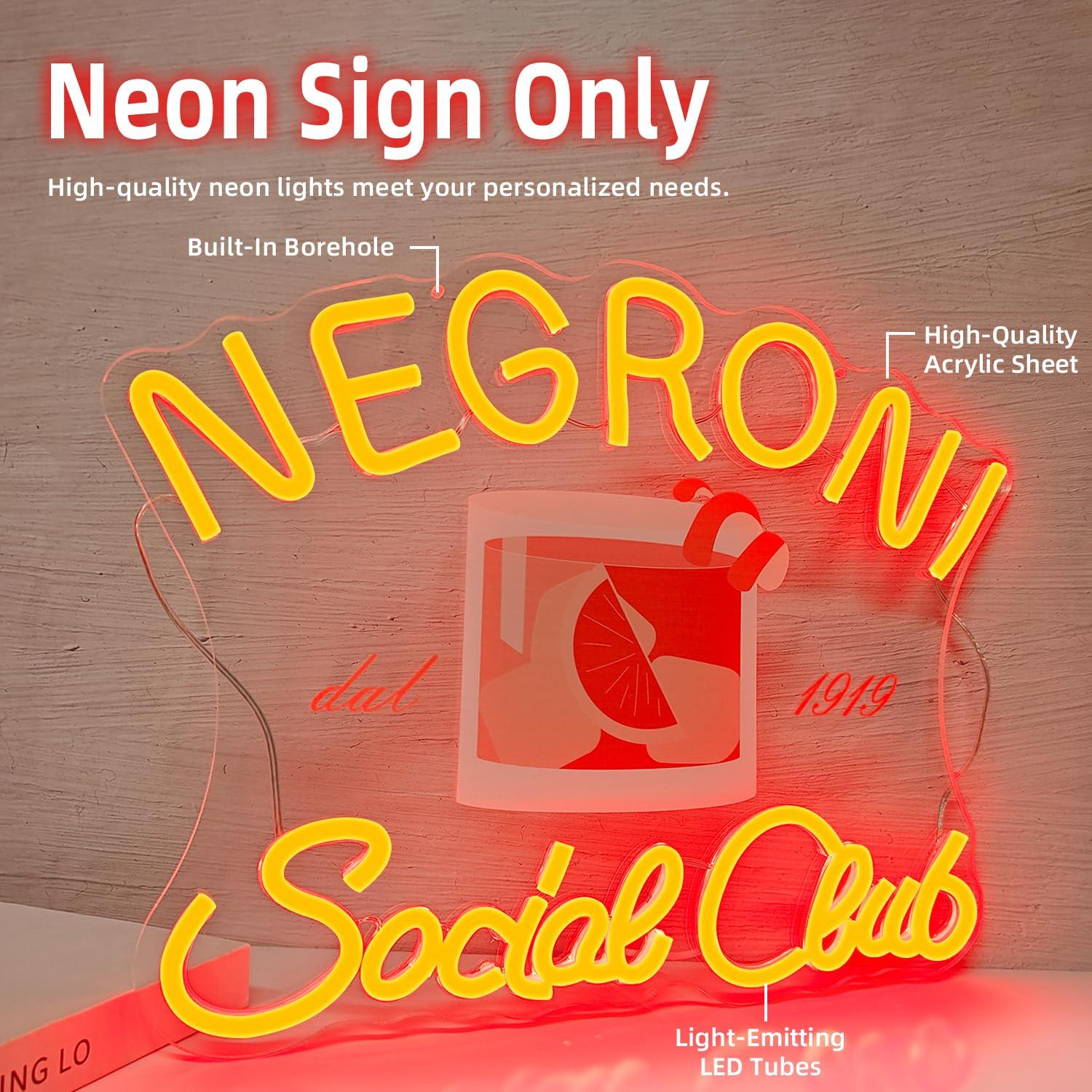 Letreiro de néon do Negroni So - Neon Sign Party avaliação e preço