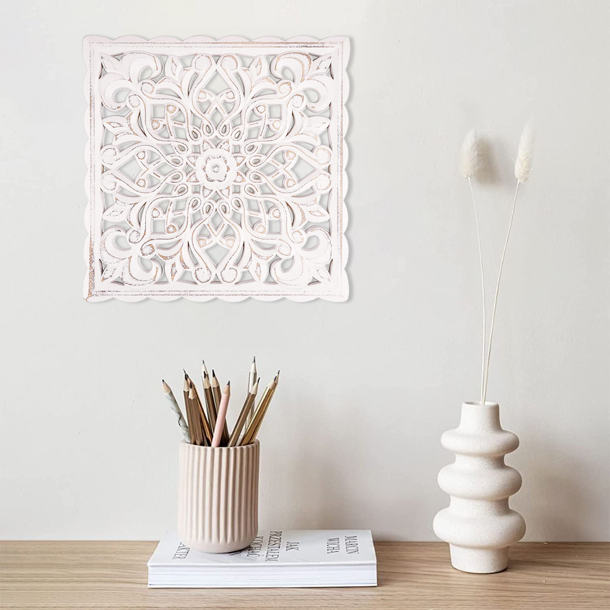 Decoração de parede de madeira - Flower Wall Panel avaliação e preço