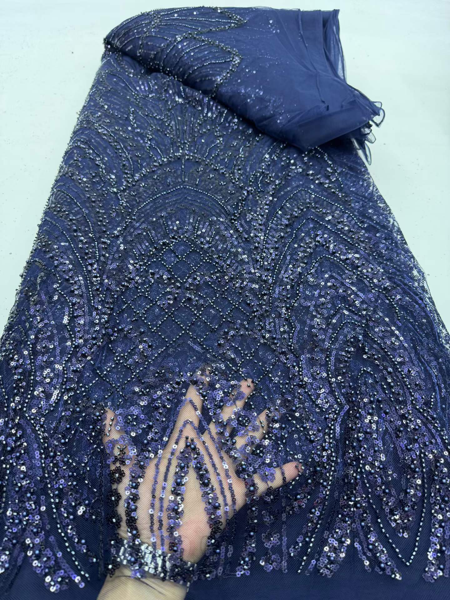Tecido de Renda Africana de Lu - Glitter Tablecloth avaliação e preço