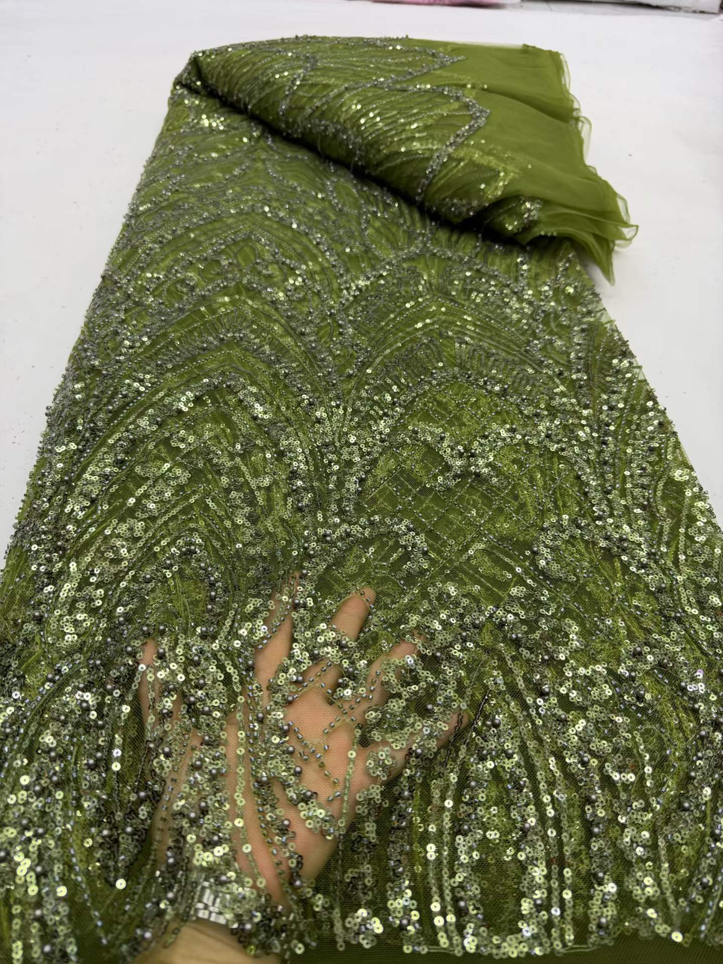 Tecido de Renda Africana de Lu - Glitter Tablecloth avaliação e preço