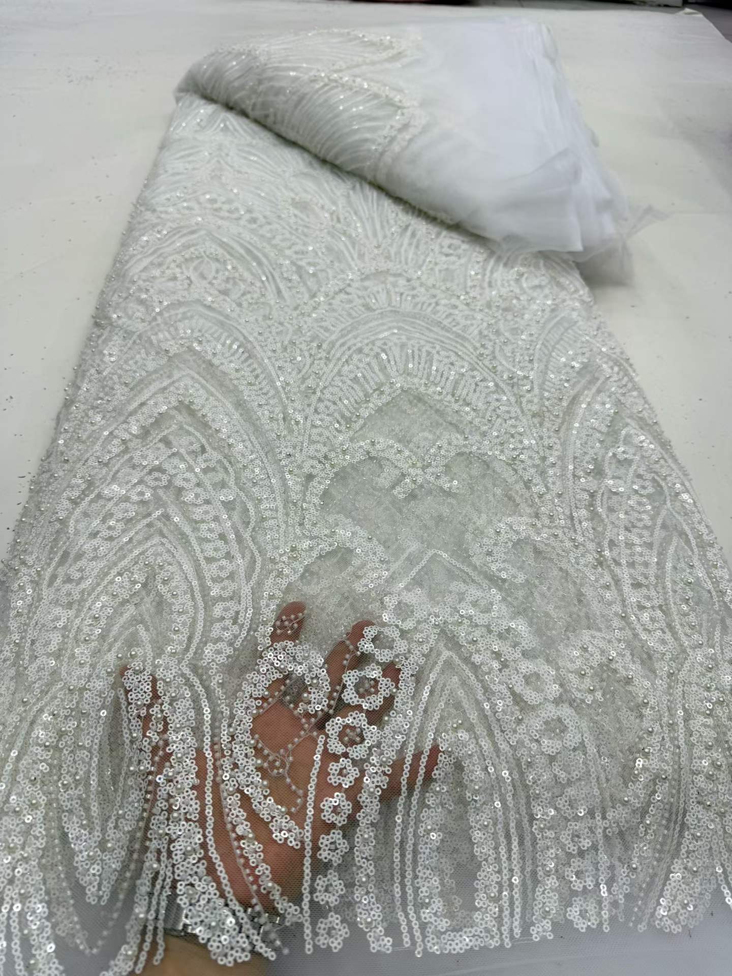 Tecido de Renda Africana de Lu - Glitter Tablecloth avaliação e preço